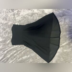 Black Flowy Strapless High & Low Mini Dress